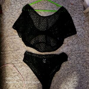 Sz3X fishnet outfit Nwot